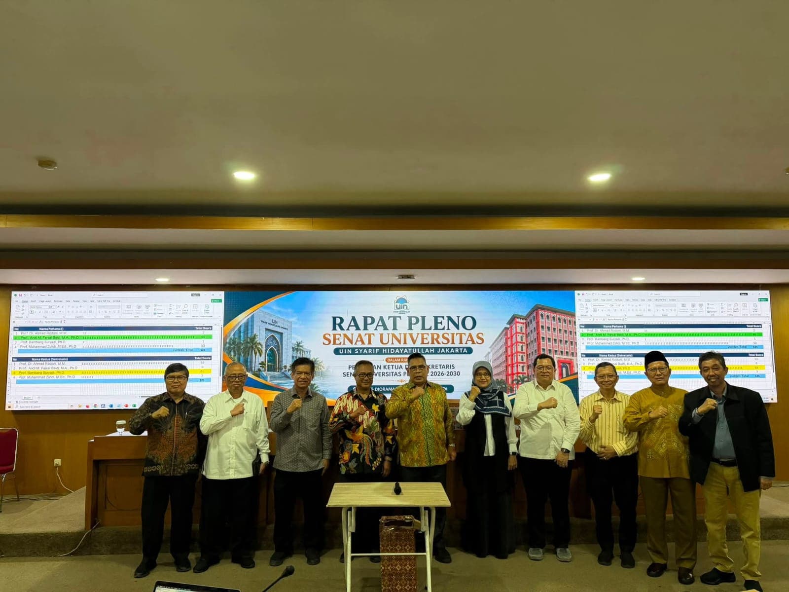 KH Cholil Nafis Berikan Suara dan Saksikan Penghitungan Senat UIN Syarif Hidayatullah Jakarta
