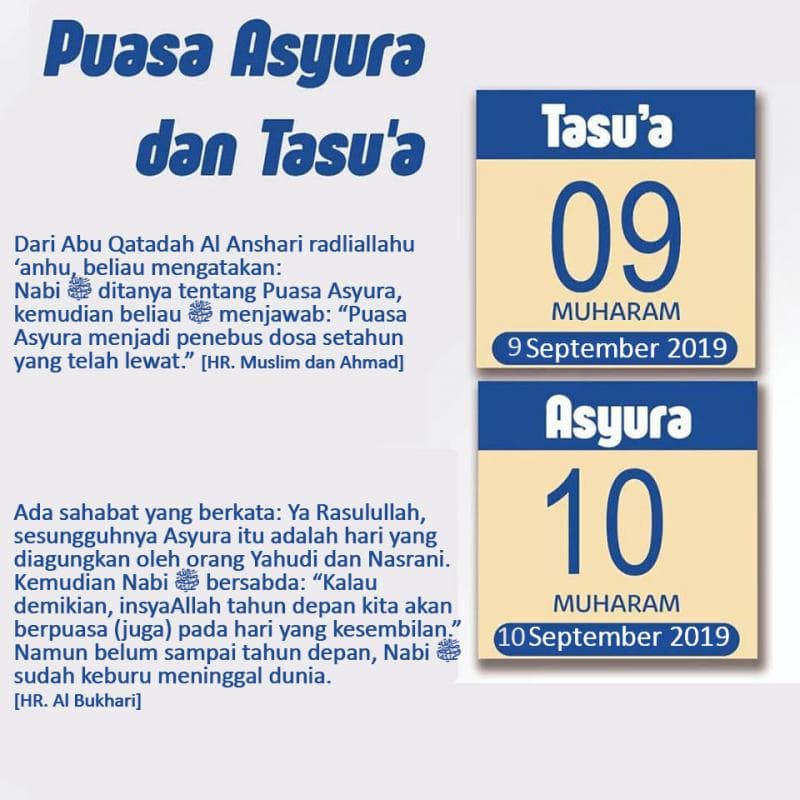Jangan Sampai Terlewat! Berikut Jadwal Puasa Tasu’a dan Asyura’ Tahun 2026